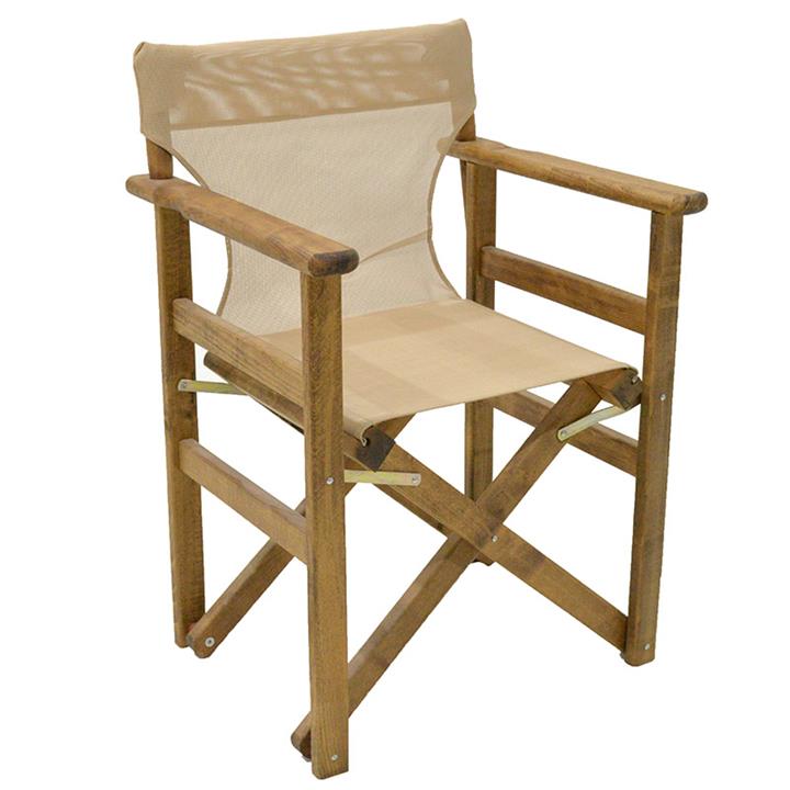 Director's armchair frame Retto pakoworld solid beech walnut - PVC transparent