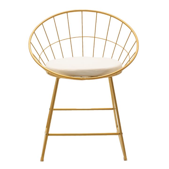 Seth pakoworld chair golden metal wire with white pvc cushion