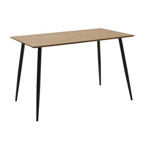 Dining table Cuba pakoworld MDF color sonoma-black 120x80x76εκ