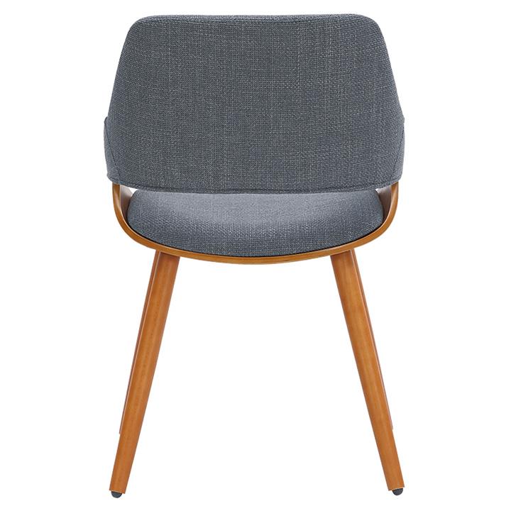 Armchair Allegra pakoworld gray fabric-walnut legs