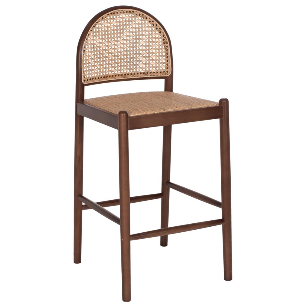 Wood and rattan bar stools hot sale