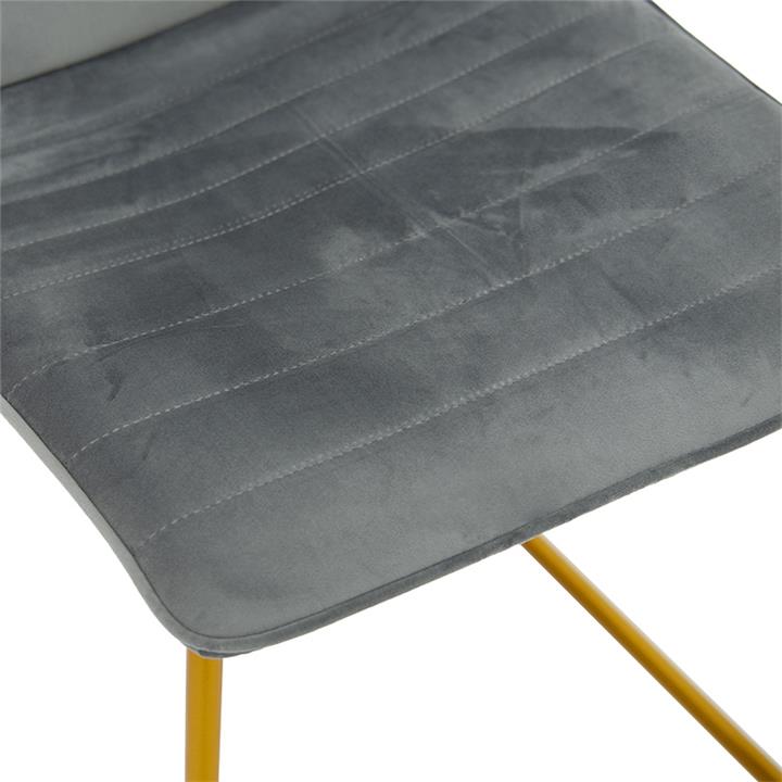 Chair Amalia pakoworld metal golden with velvet grey