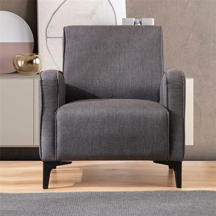 Armchair PWF-0566 pakoworld charcoal fabric 78x78x87cm