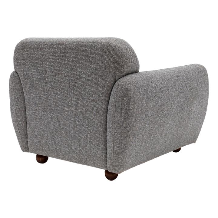 Armchair Arabella pakoworld fabric gray 90x86x86cm