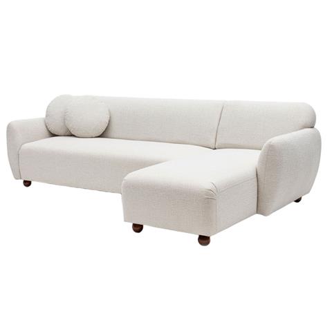 Corner sofa Arabella pakoworld left corner fabric white 273x93x86cm