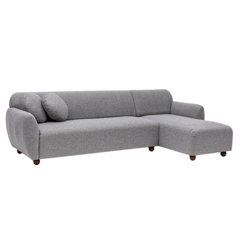 Corner sofa Arabella pakoworld left corner fabric grey 273x93x86cm