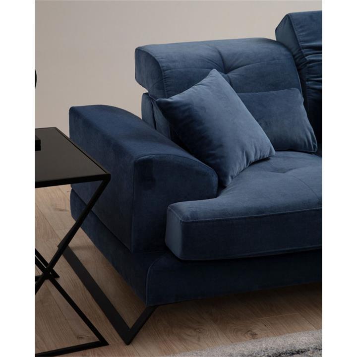 Corner sofa PWF-0575 pakoworld left corner fabric blue 308/190x92cm