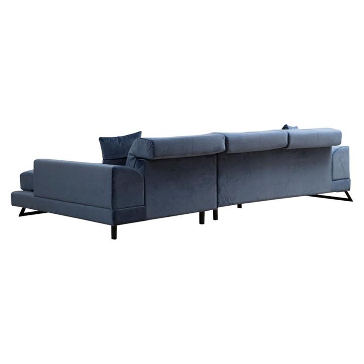 Corner sofa PWF-0575 pakoworld left corner fabric blue 308/190x92cm