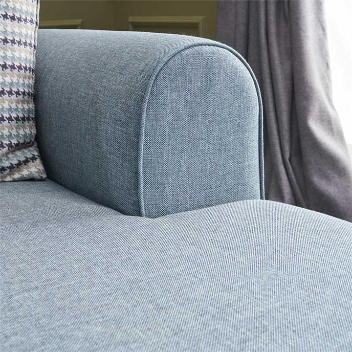 Versatile corner sofa-bed PWF-0534 pakoworld fabric light blue 300x202x78cm