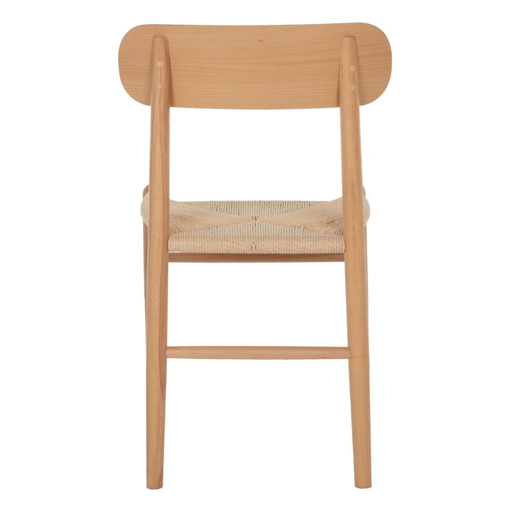 Beech wood and discount paper cord dining chair