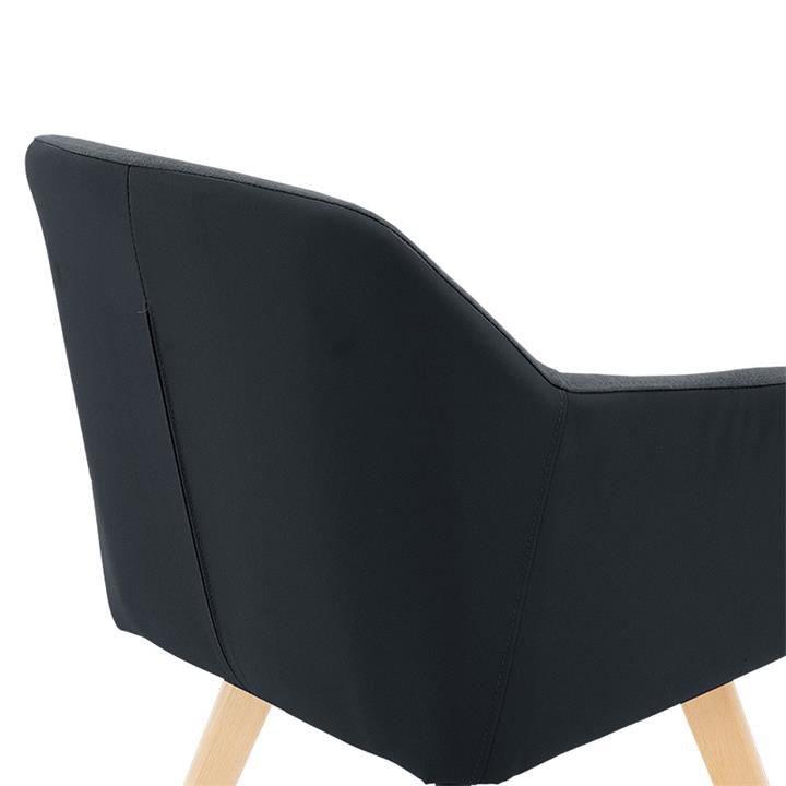 Safira armchair pakoworld PU fabric black-natural 57x58x84cm