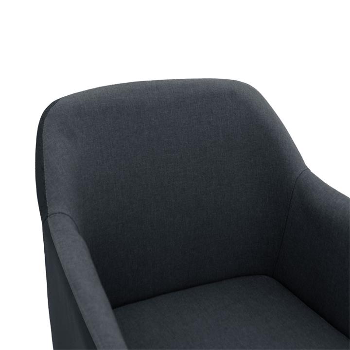 Safira armchair pakoworld PU fabric black-natural 57x58x84cm