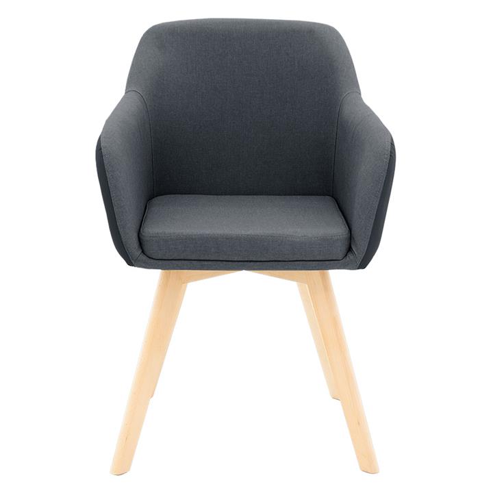 Safira armchair pakoworld PU fabric black-natural 57x58x84cm