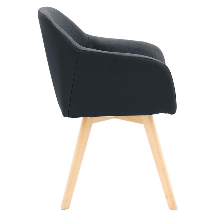 Safira armchair pakoworld PU fabric black-natural 57x58x84cm