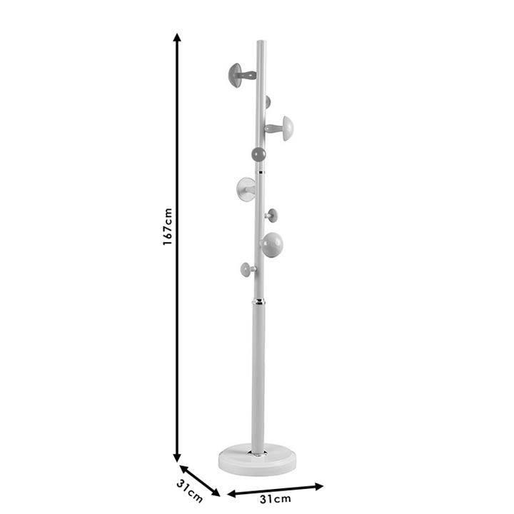 Coat Stand Violetta pakoworld metal light blue D31x167cm