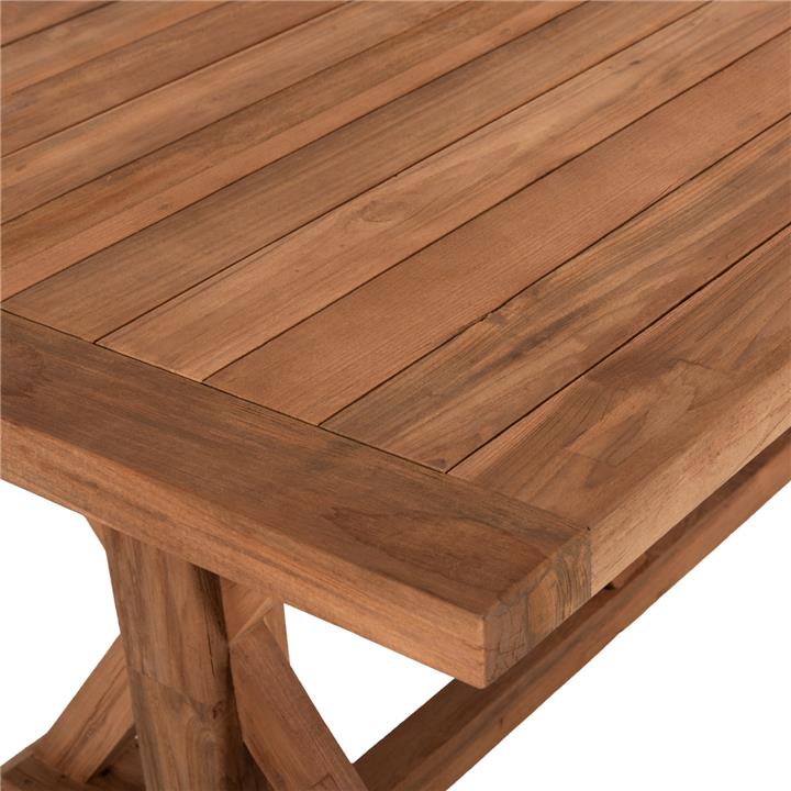 DINING TABLE KRONOS HM9535 RECYCLED TEAK WOOD IN NATURAL COLOR 200x90x75Hcm.