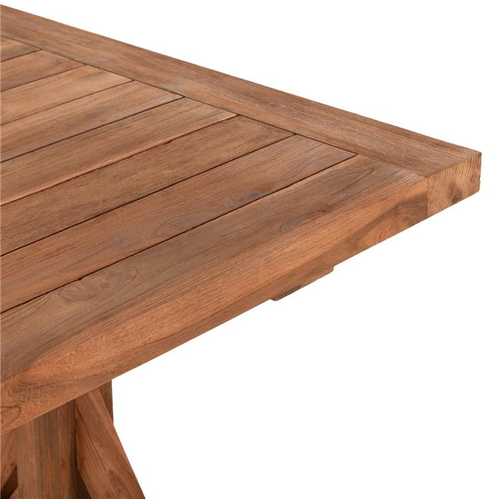 DINING TABLE KRONOS HM9535 RECYCLED TEAK WOOD IN NATURAL COLOR 200x90x75Hcm.