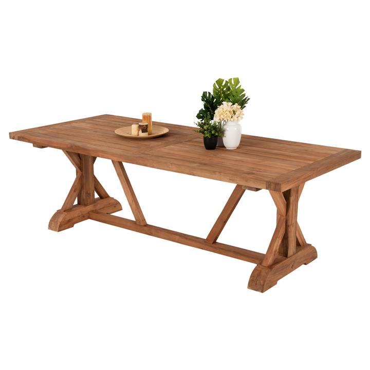 DINING TABLE KRONOS HM9535 RECYCLED TEAK WOOD IN NATURAL COLOR 200x90x75Hcm.