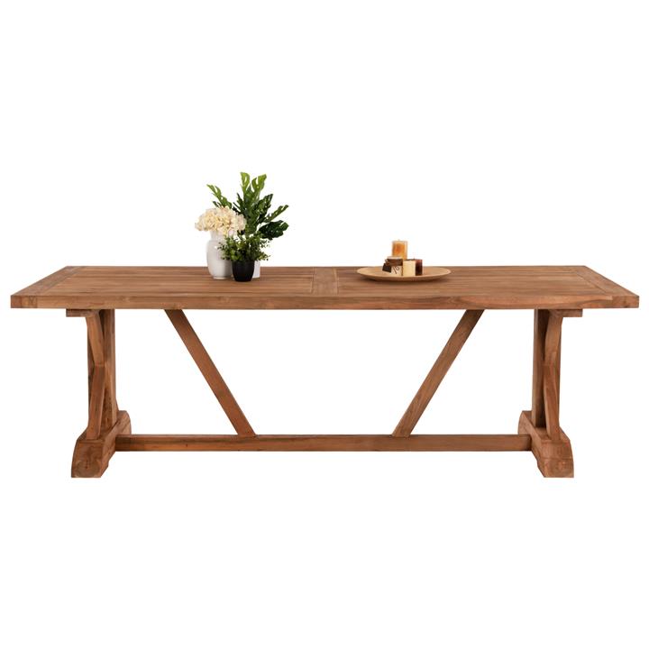 DINING TABLE KRONOS HM9535 RECYCLED TEAK WOOD IN NATURAL COLOR 200x90x75Hcm.