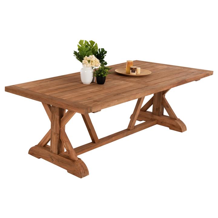 DINING TABLE KRONOS HM9535 RECYCLED TEAK WOOD IN NATURAL COLOR 200x90x75Hcm.