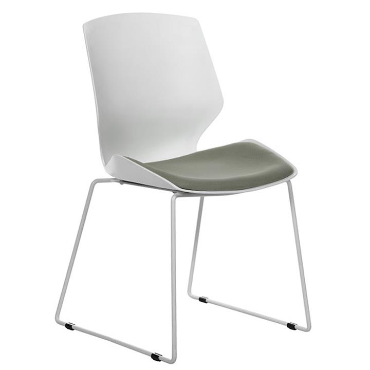 Visitor office chair Genuine pakoworld PP white-grey