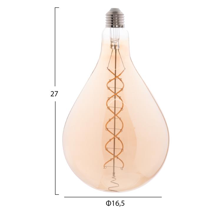 ΛΑΜΠΤΗΡΑΣ A160 LED FILAMENT 8W E27 3000K TEA COLOR DIMMABLE HM4052.02