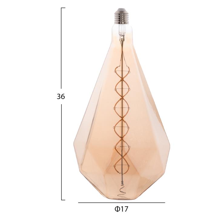 ΛΑΜΠΤΗΡΑΣ ZS1800 LED FILAMENT 8W E27 3000K TEA COLOR DIMMABLE HM4057