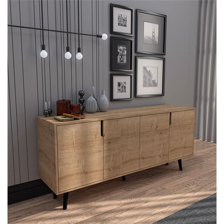 Μπουφές Sennan pakoworld μελαμίνης oak 180x45x80εκ