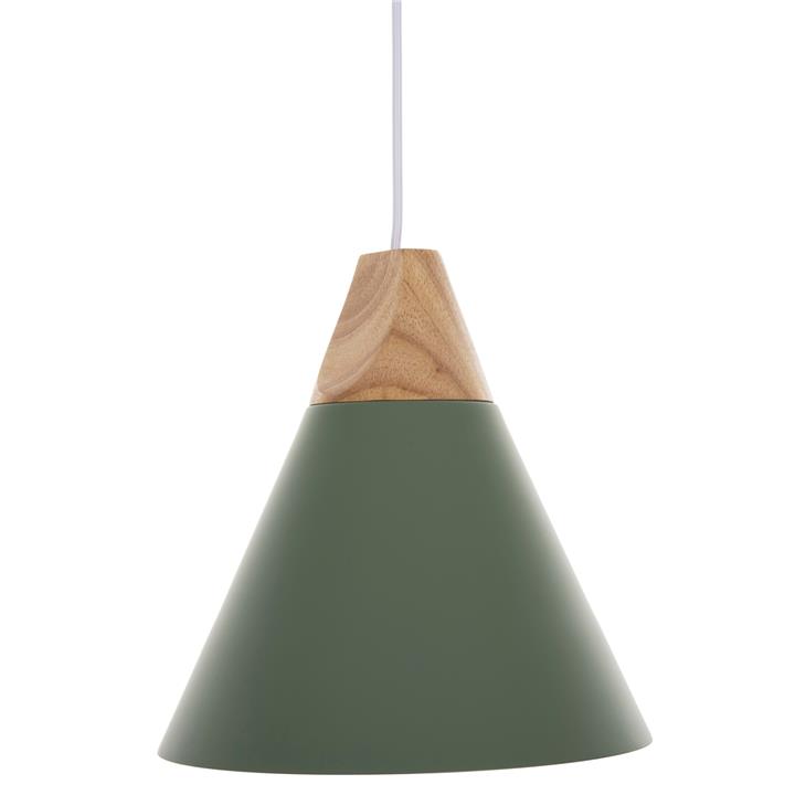 CEILING PENDANT LAMP HM4147 GREEN METAL CAP Φ25x118Hcm.