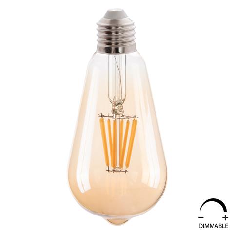 ΛΑΜΠΤΗΡΑΣ HM4188.02 LED FILAMENT 8W E27 DIMMABLE 3000K GOLD