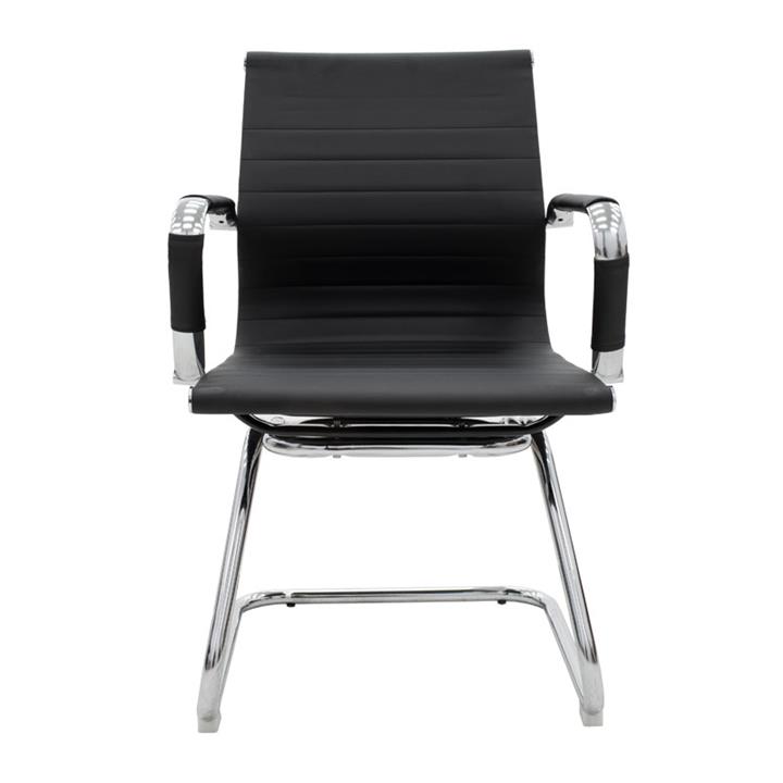 Visitor office chair Valter pakoworld black pu 55.5x52x95.5cm