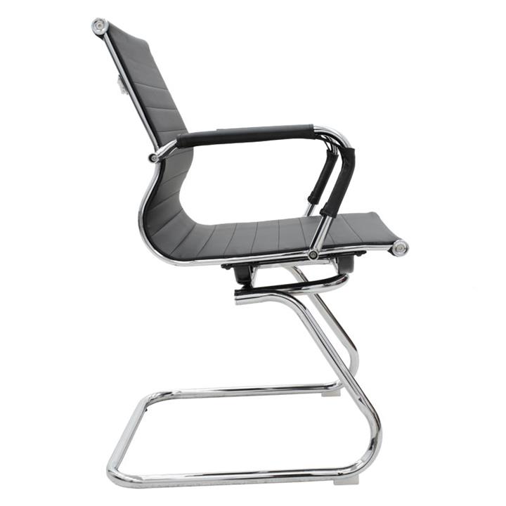 Visitor office chair Valter pakoworld black pu 55.5x52x95.5cm