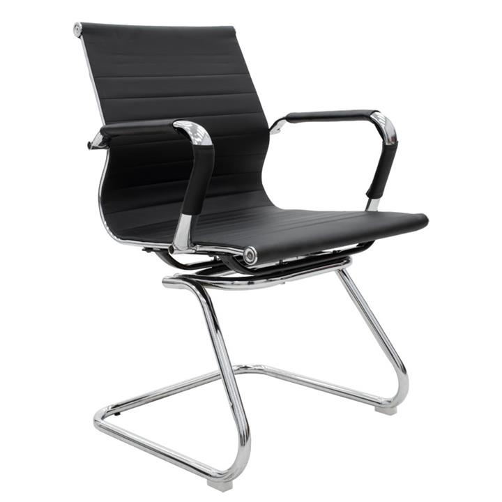 Visitor office chair Valter pakoworld black pu 55.5x52x95.5cm