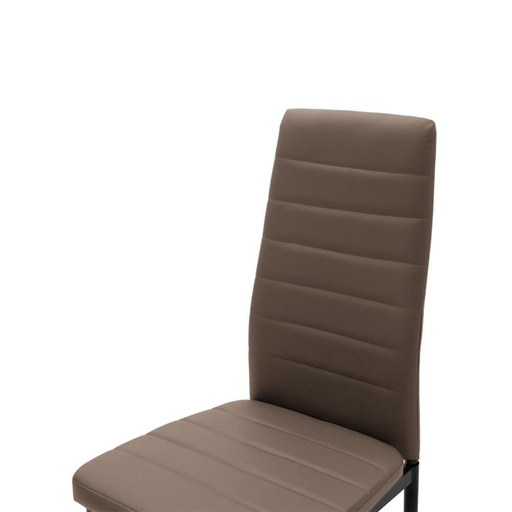 Chair Parker pakoworld PU cappuccino-black leg 42x48x98cm