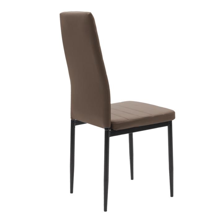 Chair Parker pakoworld PU cappuccino-black leg 42x48x98cm