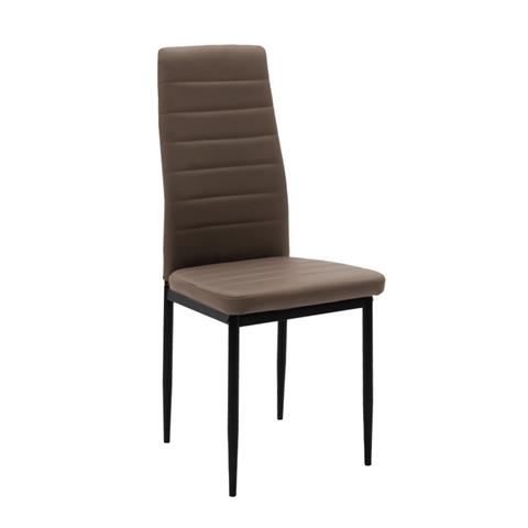 Καρέκλα Parker pakoworld PU cappuccino-μαύρο πόδι 42x48x98εκ