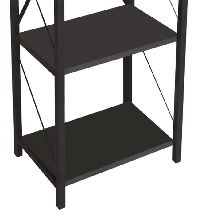 Bookcase Glase pakoworld anthracite-black melamine 40x30x150cm