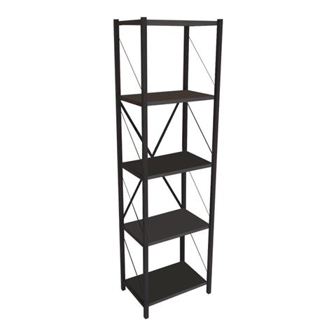 Bookcase Glase pakoworld anthracite-black melamine 40x30x150cm