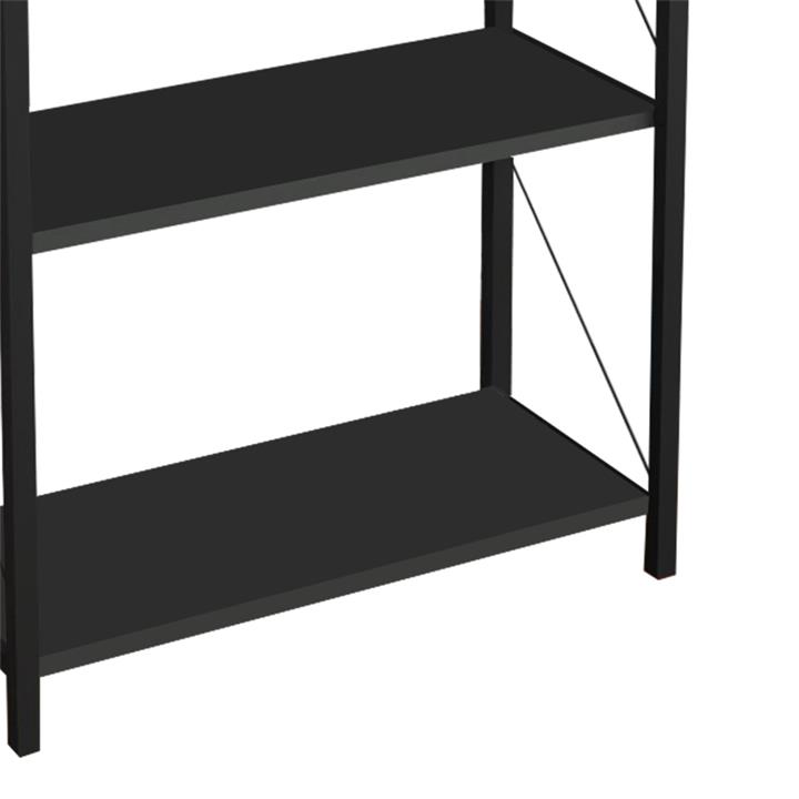 Bookcase Draizy pakoworld anthracite-black melamine 60x30x150cm