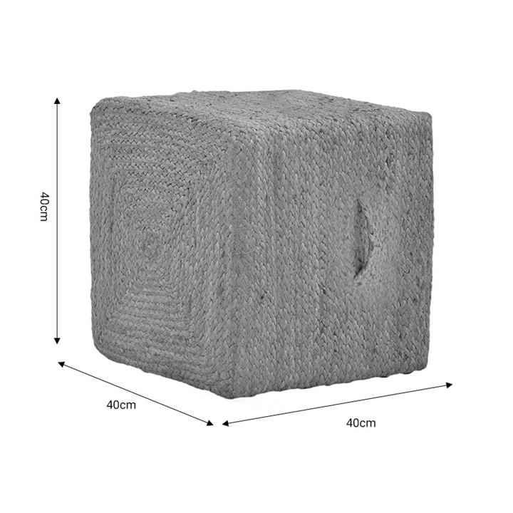 Σκαμπό Tresa Inart φυσικό 100% γιούτα 40x40x40εκ