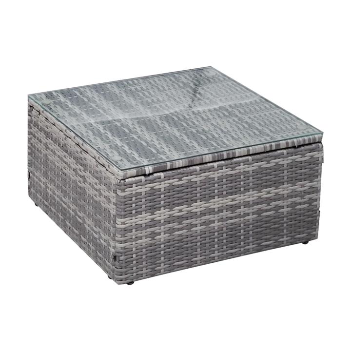 Garden lounge Enthusiasm pakoworld set 2pcs rattan dark grey-fabric dark grey