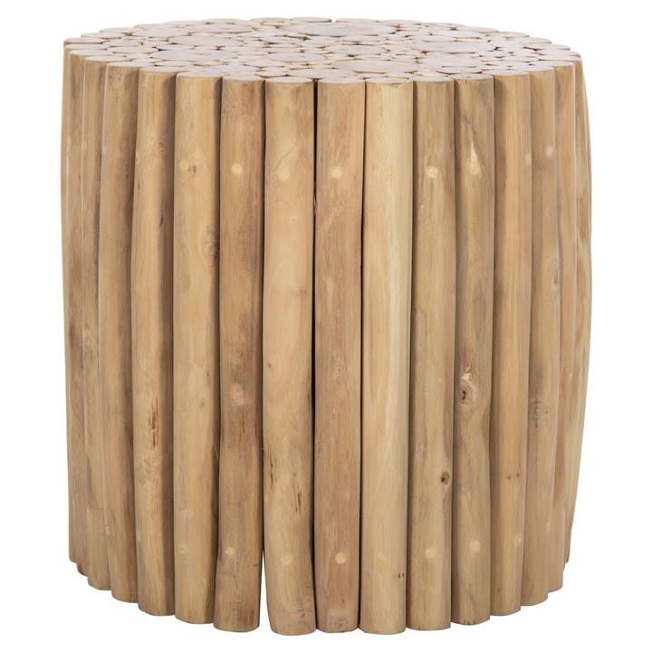 COFFEE TABLE ROUND COOTER HM9865 TEAK BRANCHES- NATURAL Φ39x40.5Hcm.