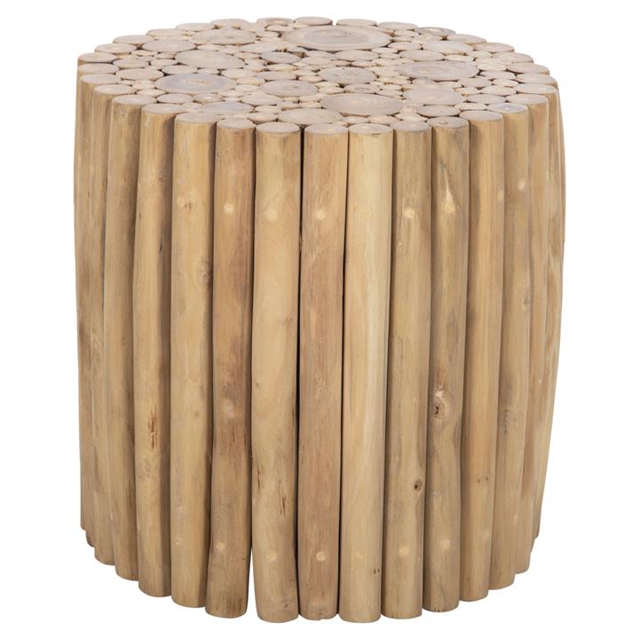 COFFEE TABLE ROUND COOTER HM9865 TEAK BRANCHES- NATURAL Φ39x40.5Hcm.