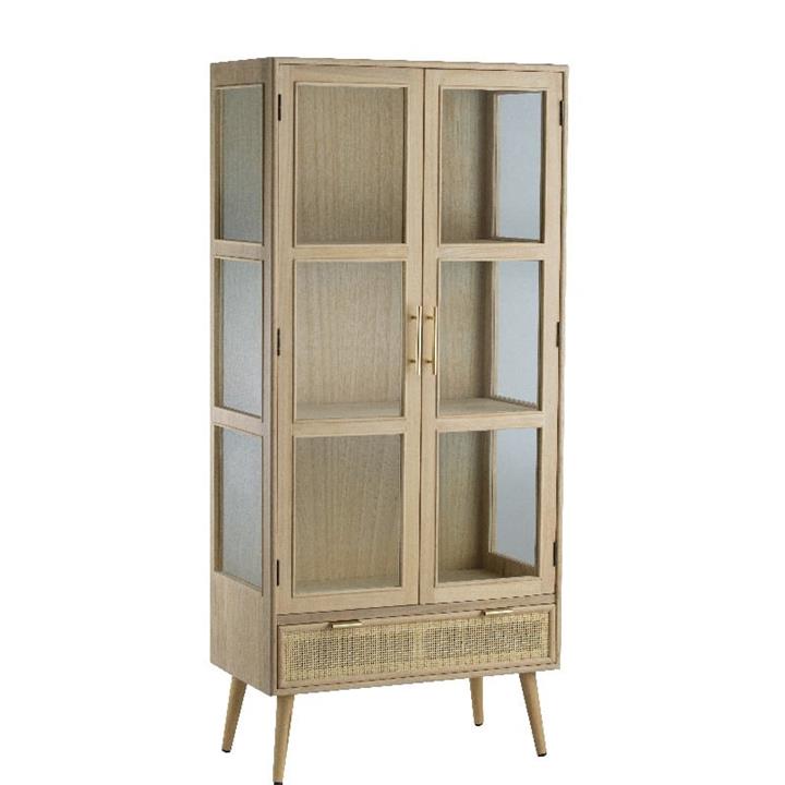 Artekko Pru MDF Display Cabinet (72x39x159)cm