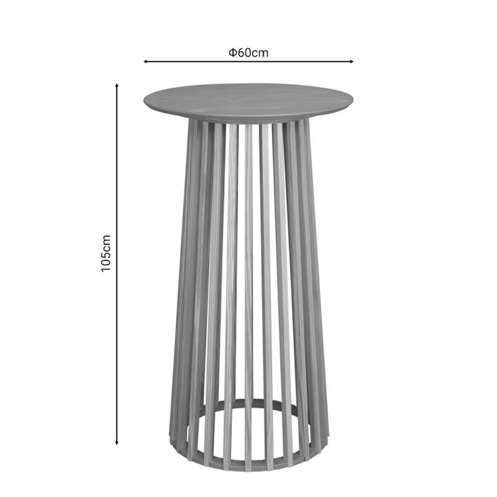 Side table Fugol pakoworld mdf natural D60x105cm