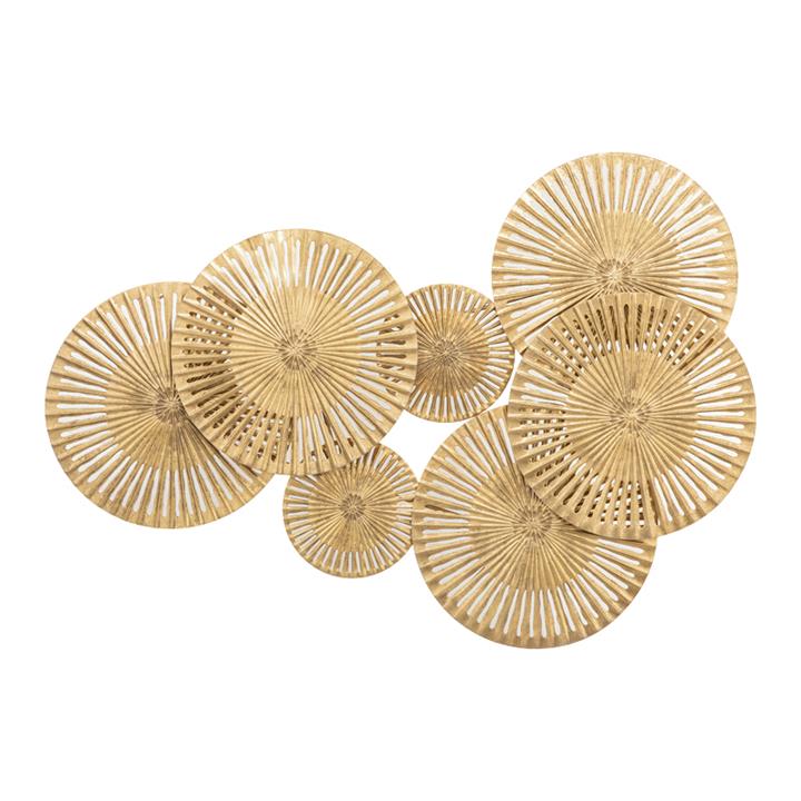 Wall deco Circlie pakoworld golden metal 99x4x71cm