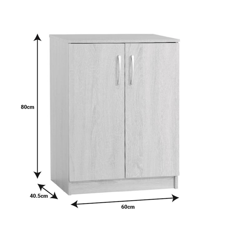 Shoe rack-cabinet Shordo pakoworld melamine in natural color 60x40.5x80cm