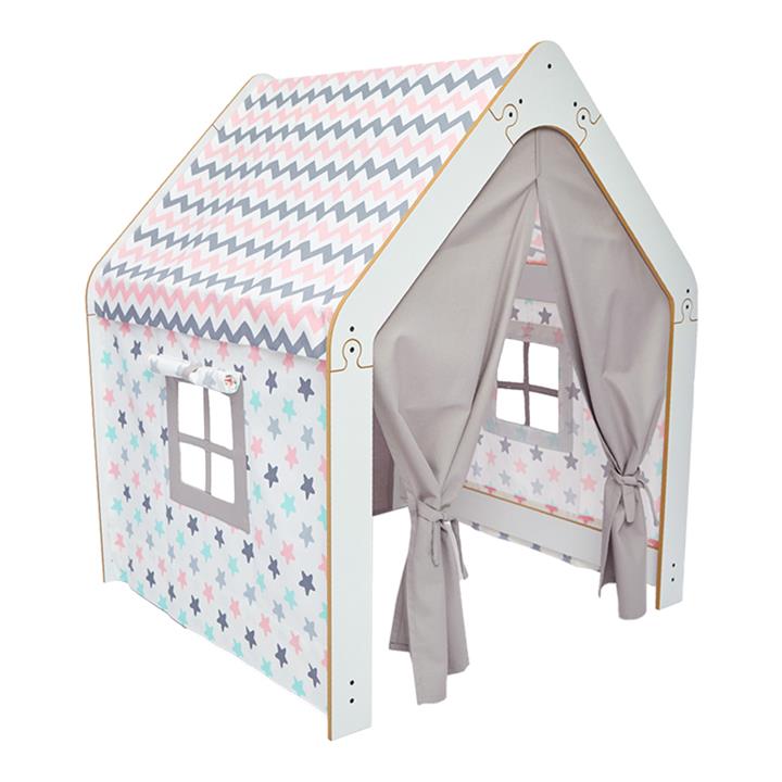 Children's house Montessori Hosnele pakoworld white-pink mdf 95x90x114cm