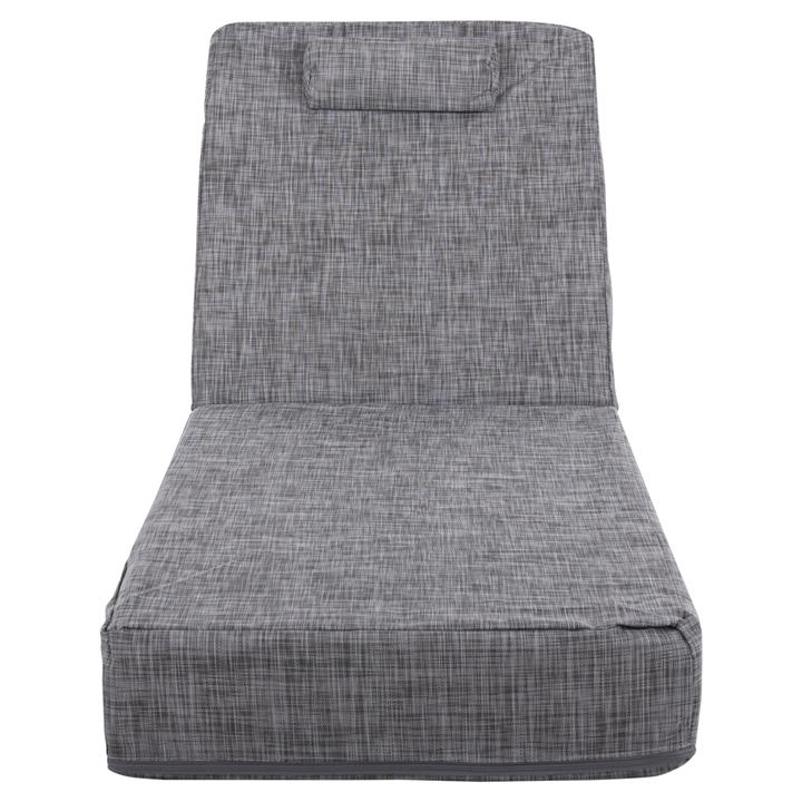 SUNBED CUSHION TEXTLINE GREY SIFNOS HM11761.10 200(120+80)x70x20Hcm.