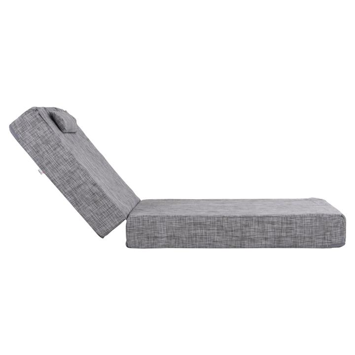 SUNBED CUSHION TEXTLINE GREY SIFNOS HM11761.10 200(120+80)x70x20Hcm.